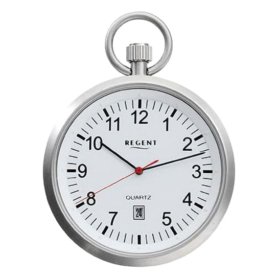 Męski zegarek kieszonkowy Regent, analogowy, srebrny URP745 Regent