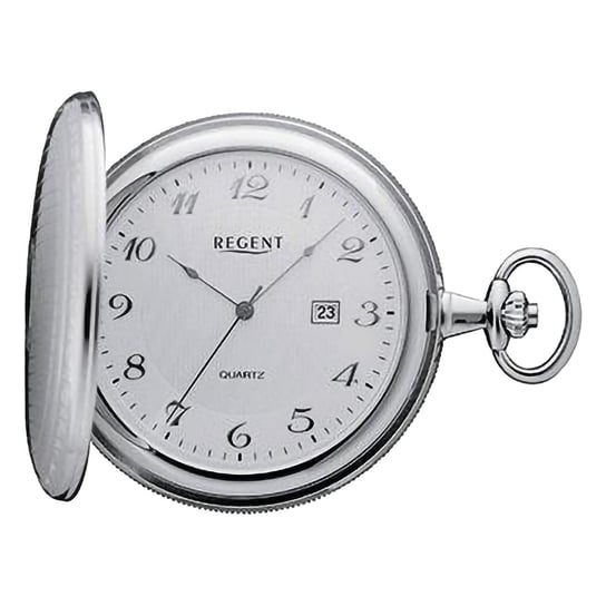 Męski zegarek kieszonkowy Regent, analogowy, srebrny URP751 Regent