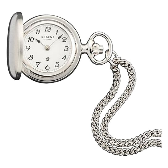 Męski zegarek kieszonkowy Regent, analogowy, srebrny URP764 Regent