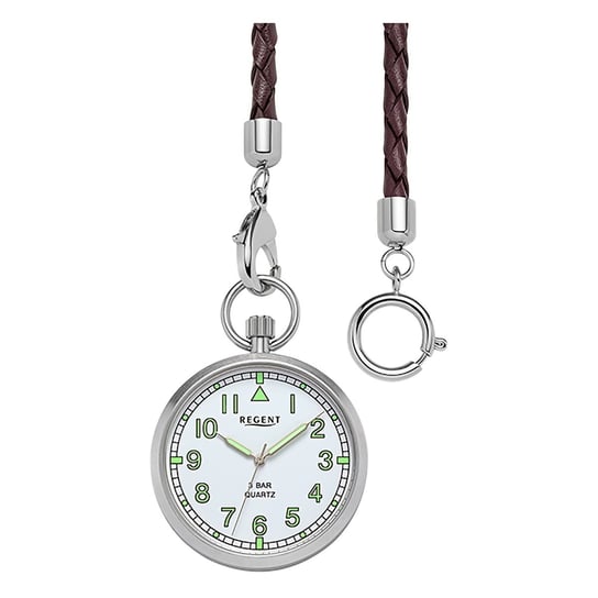 Męski zegarek kieszonkowy Regent, analogowy, srebrny URP770 Regent