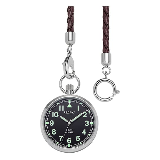 Męski zegarek kieszonkowy Regent, analogowy, srebrny URP771 Regent