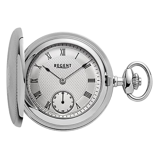 Męski zegarek kieszonkowy Regent, analogowy, srebrny URP772 Regent