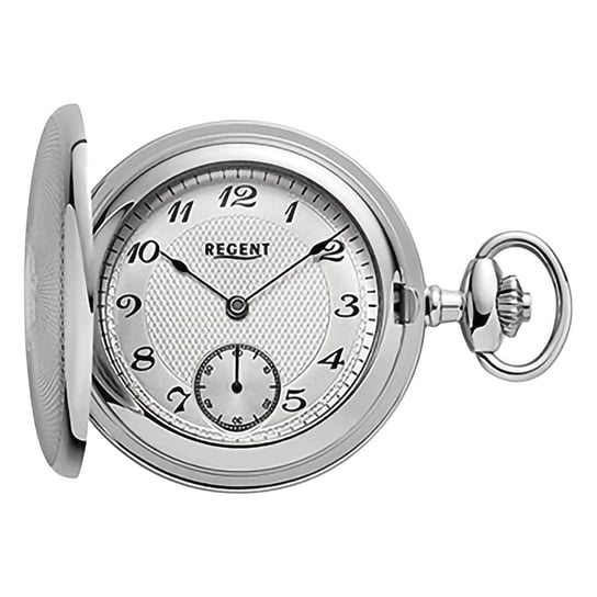 Męski zegarek kieszonkowy Regent, analogowy, srebrny URP774 Regent