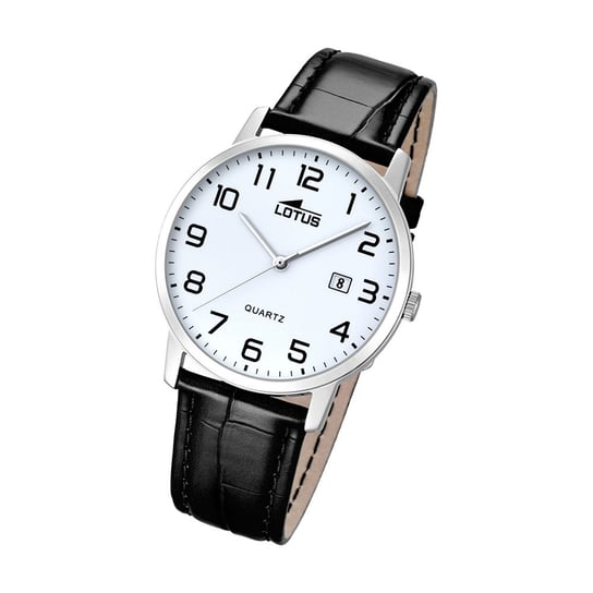 Męski zegarek Lotus Klasyczny elegancki L18239/1 Skórzany zegarek na bransolecie Czarny UL18239/1 Lotus