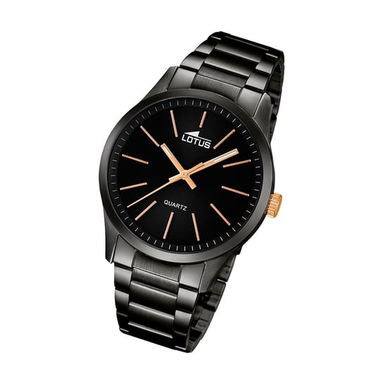 Męski zegarek Lotus Minimalistyczny elegancki L18162/2 Stalowy zegarek na rękę Czarny UL18162/2 Lotus