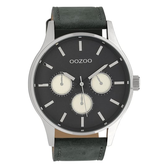Męski zegarek na rękę Oozoo Analogowy skórzany czarny UOC10048 Oozoo