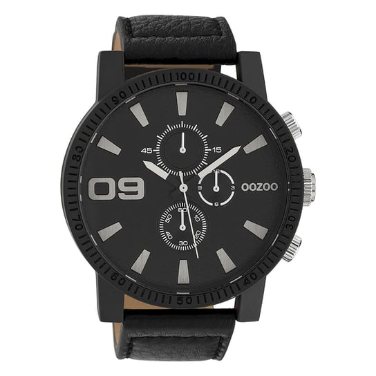 Męski zegarek na rękę Oozoo Timepieces Analog Textile czarny UOC10067 Oozoo