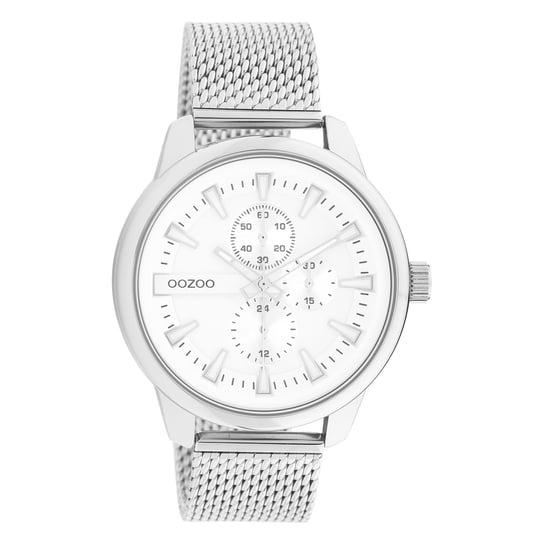 Męski zegarek Oozoo Timepieces C11015 analogowy metalowy srebrny UOC11015 Oozoo