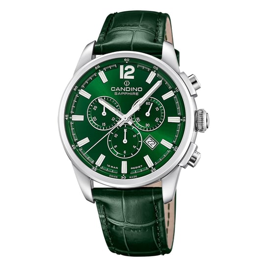 Męski zegarek skórzany Candino zielony Zegarek sportowy Candino UC4745/3 Candino