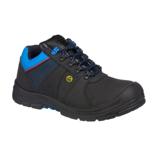 Męskie Buty Ochronne Portwest Protector Ze Skóry Compositelite (27 / Czarny / Niebieski) Brand