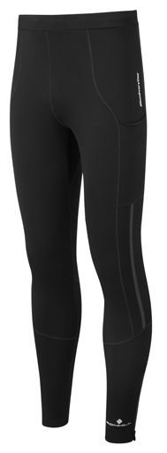 Męskie Długie Spodnie Do Biegania Ronhill Men'S Tech Revive Stretch Tight | Black - Rozmiar Xl RONHILL