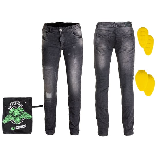 Męskie jeansy motocyklowe W-TEC Komaford, Ciemny szary, L W-TEC