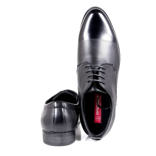 Męskie Półbuty Wizytowe Eleganckie Pantofle Badoxx 405 Czarne Licowe Badoxx