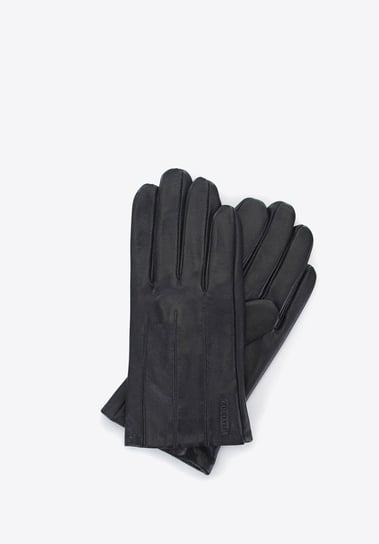 Męskie rękawiczki z gładkiej skóry czarne S WITTCHEN