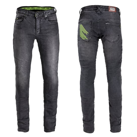 Męskie spodnie dżinsy motocyklowe W-TEC Leonard, Czarny, 4XL W-TEC
