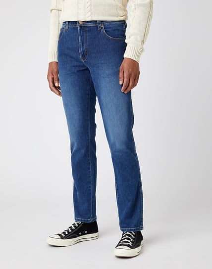 Męskie Spodnie Jeansowe Wrangler Texas Slim Blue Silk W12Sao67S-W30 L34 Inna marka