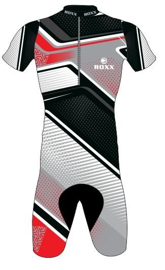 Męskie strój triathlonowy Roxx Race Gel Cycling Skinsuit | GREY L ROXX