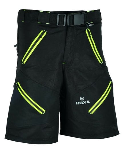 Męskie szorty rowerowe ROXX MTB Shorts  2.0 | CZARNO-FLUOR M ROXX