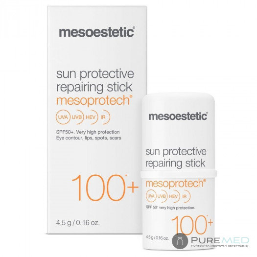 Mesoestetic Mesoprotech Sun Protective Repairing Stick Ochronny sztyft przeciwsłoneczny 100+ Mesoestetic