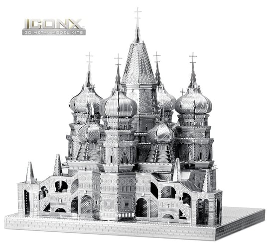 Metal Earth, model do składania ICONX Cerkiew Wasyla Błogosławionego w Moskwie Saint Basil Cathedral Metal Earth