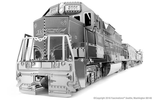 Metal Earth, model do składania Pociąg Towarowy Freight Train Set Metal Earth