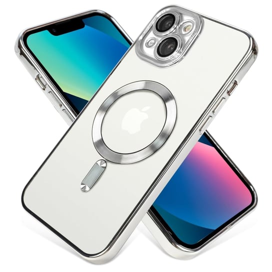 Metaliczne Etui Magsafe Do Iphone 14 Pro Z Ochroną Obiektywu - Srebrny Bowi