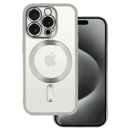 Metallic Magsafe Case do Iphone 15 Pro Max Srebrny Inna marka