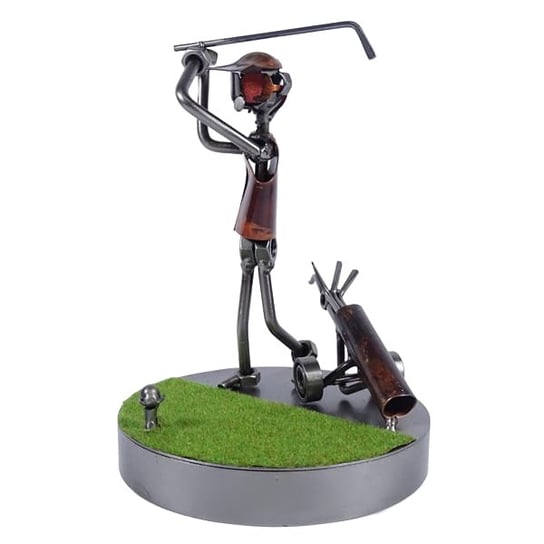Metalowa figurka Golfista z zamachem. Dla fanów Golfa Inna marka