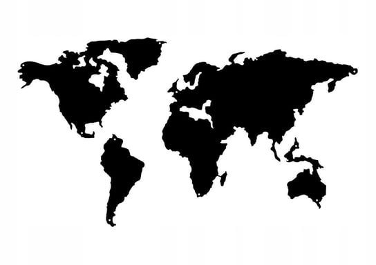 Metalowa mapa świata ścienna do pokoju DES009 170 cm czarny matowy Inna marka