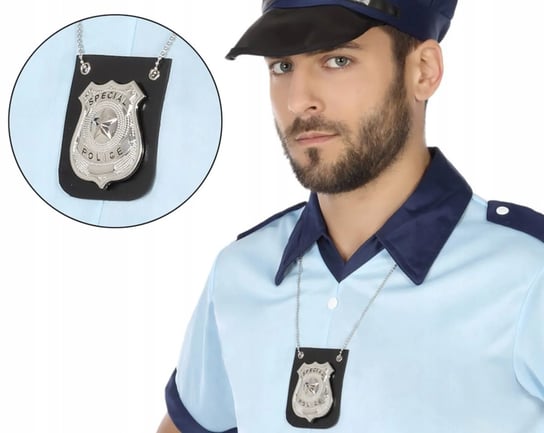 Metalowa Odznaka Policjanta Śledczego Na Łańcuszku Inna marka
