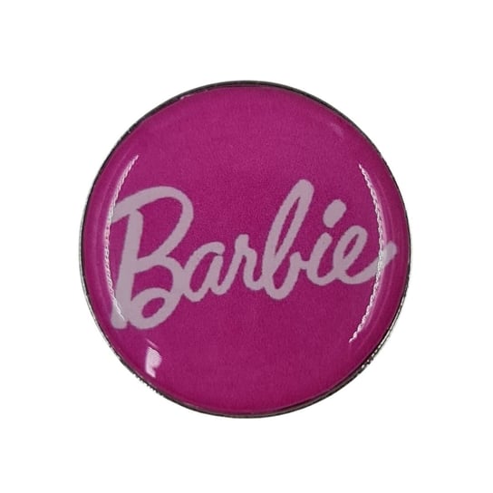 Metalowa Okrągła Różowa Przypinka Barbie Pin Inna marka
