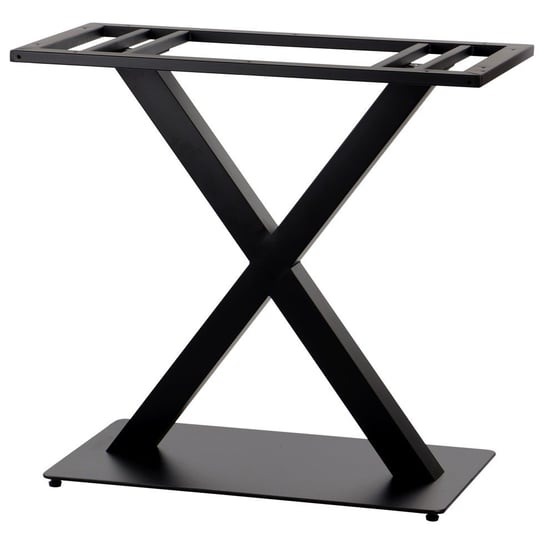 Metalowa podwójna podstawa stołu/stolika SH-3007-2, wymiary 69,5x39,5x73 cm, kolor czarny - do hotelu, restauracji ,baru, biura Stema