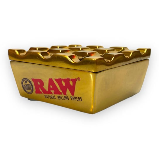 Metalowa popielniczka RAW Regal złota RAW