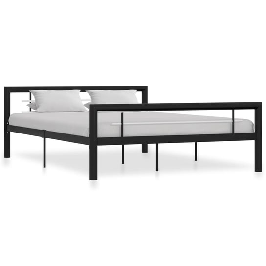 Metalowa rama łóżka 160x200 cm, czarno-biała Inna marka