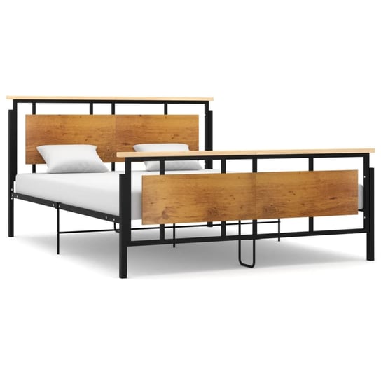 Metalowa rama łóżka, 208,5 x 166 x 90 cm, czarny Inna marka