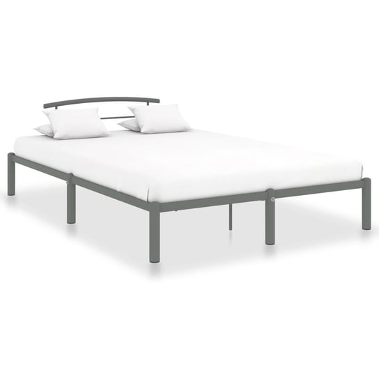 Metalowa rama łóżka 210x130x63 cm, szara Inna marka