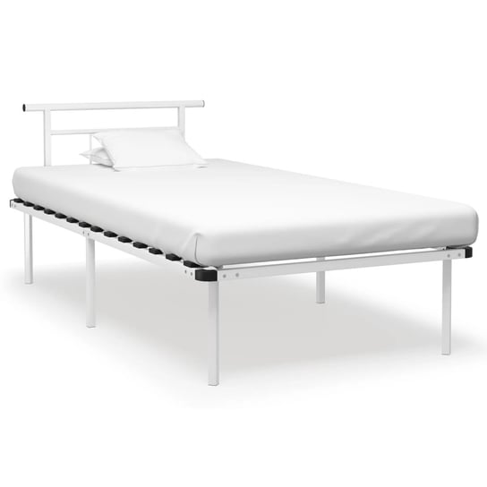 Metalowa rama łóżka, biała, 200x100x78 cm Inna marka