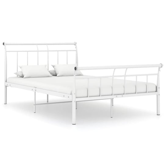 Metalowa rama łóżka, biała, 208x126x90 cm Inna marka
