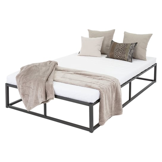 Metalowa rama łóżka Stalowe łóżko do sypialni z materacem z listew 120x200 cm ML-DESIGN