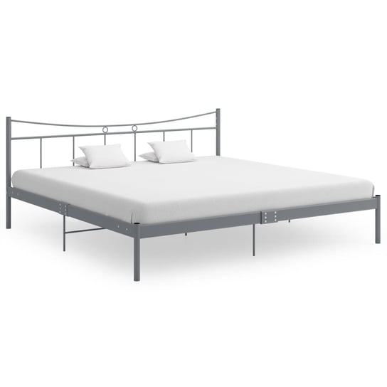 Metalowa rama łóżka, szary, 209,5 x 202 x 88,5 cm Inna marka