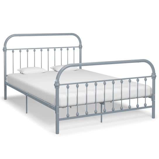 Metalowa ramka łóżka, szary, 213x171x109 cm Inna marka