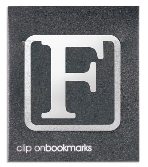 Metalowa zakładka do książki - Litera F Clip-on IF