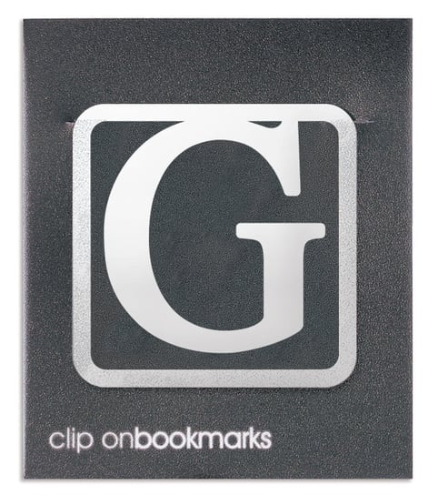 Metalowa zakładka do książki - Litera G Clip-on IF