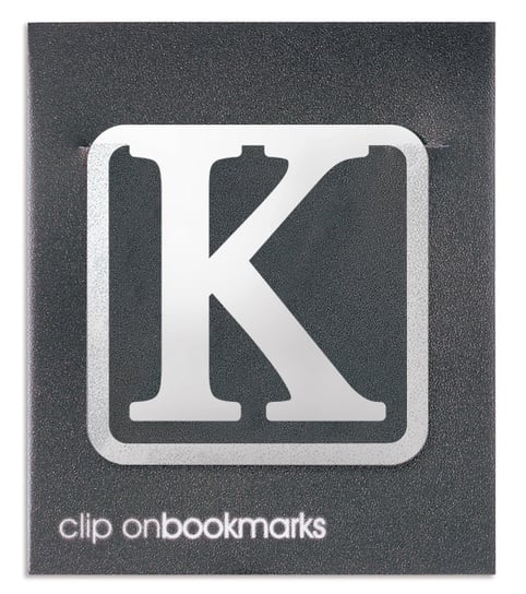 Metalowa zakładka do książki - Litera K Clip-on IF