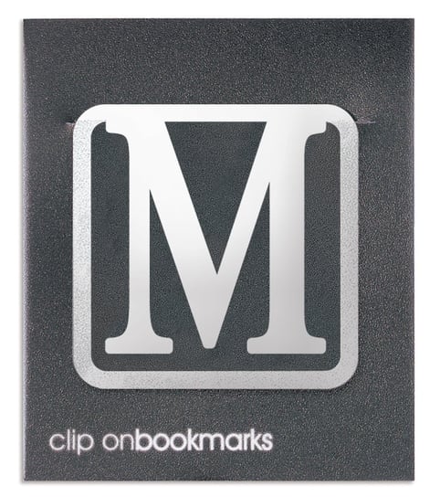 Metalowa zakładka do książki - Litera M Clip-on IF