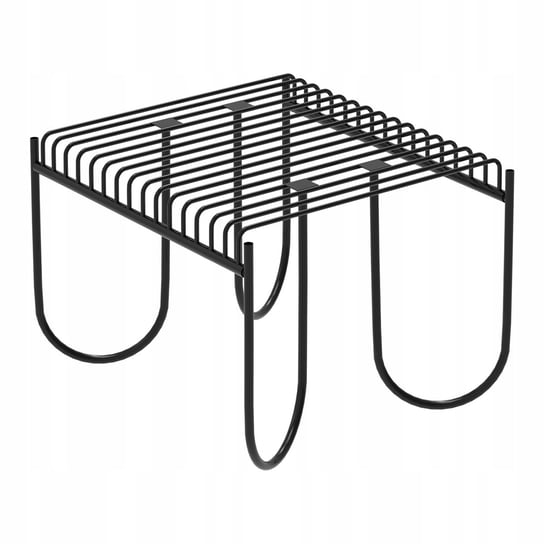 Metalowe Krzesło ogrodowe Czarne - Nowoczesny Taboret Polski Produkt /GardenPlus GardenPlus