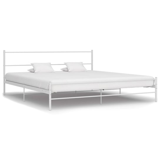Metalowe łóżko 200x200 cm, kolor biały, solidne wy Inna marka