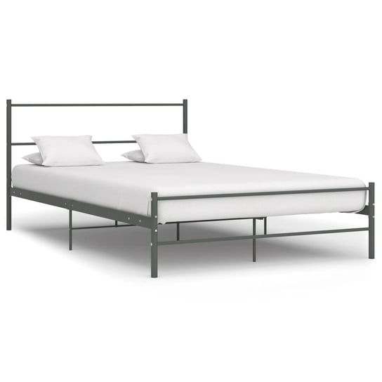 Metalowe łóżko dwuosobowe 209x127x84 cm (szary) / AAALOE Inna marka