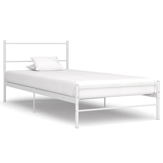 Metalowe łóżko jednoosobowe 200x90 cm, białe / AAALOE Inna marka