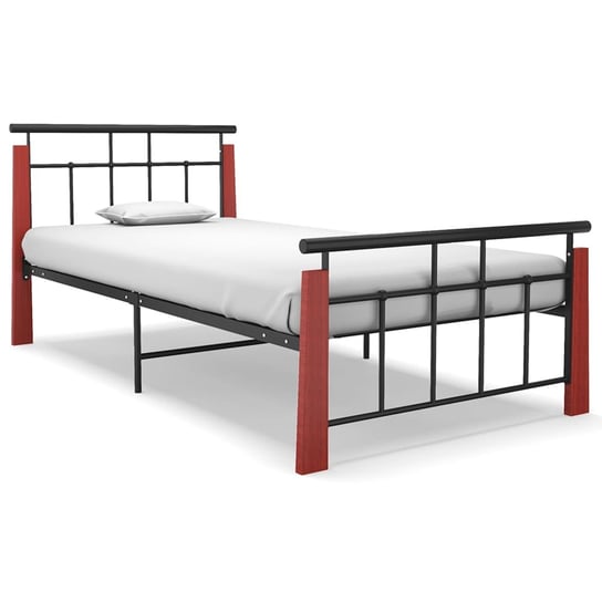 Metalowe łóżko, kolor czarny, wymiary 206x103x86 c Inna marka